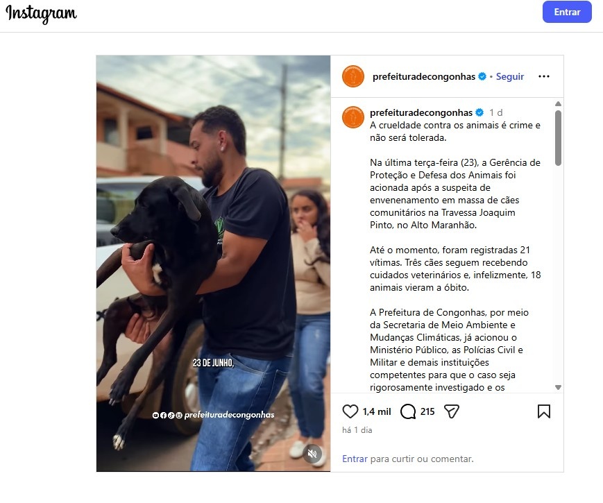 O Envenenamento de Cães em Congonhas: Reflexo de um Desafio Urbano e Comunitário Crítico