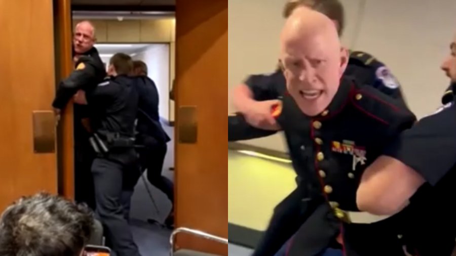 Ex-militar dos EUA tem braço quebrado após protestar contra guerra no Irã