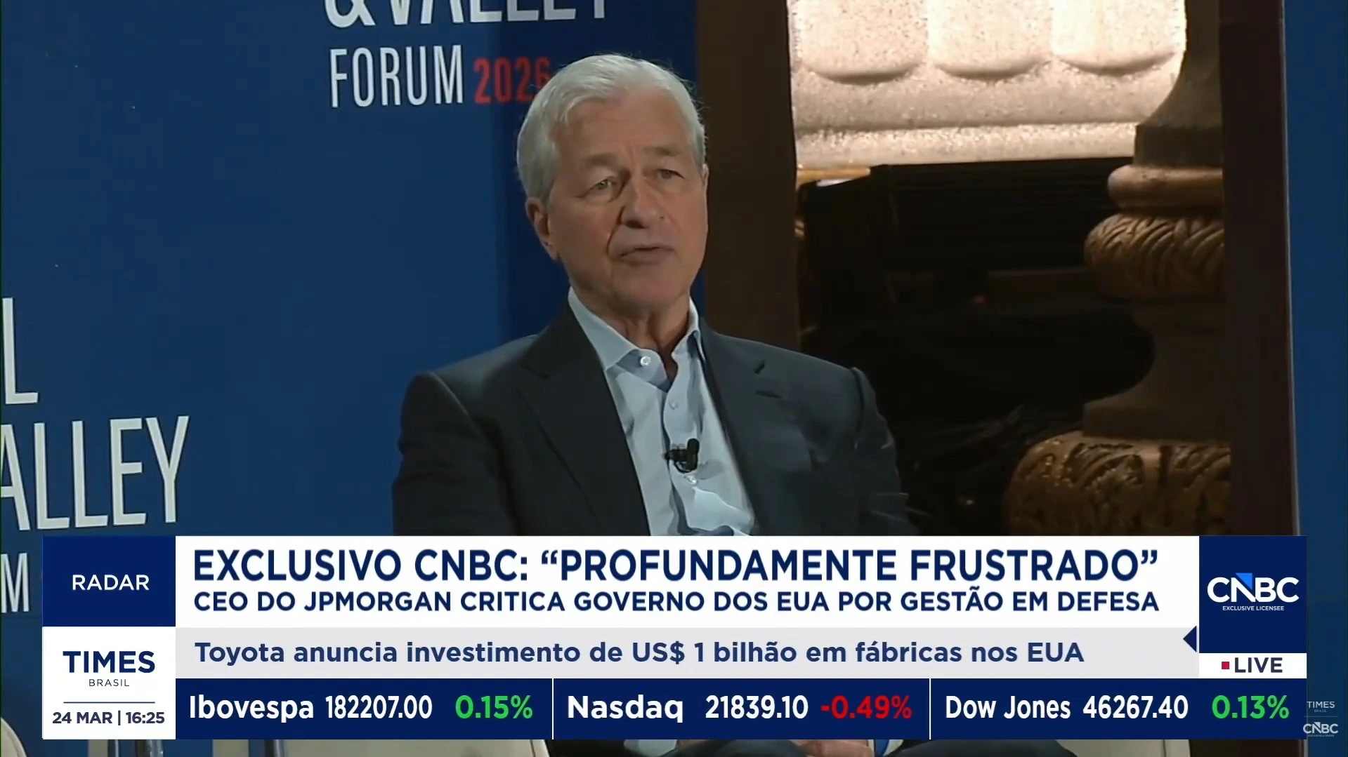 Críticas de Jamie Dimon à Gestão dos EUA Revelam Fragilidades Estruturais para o Capital Global