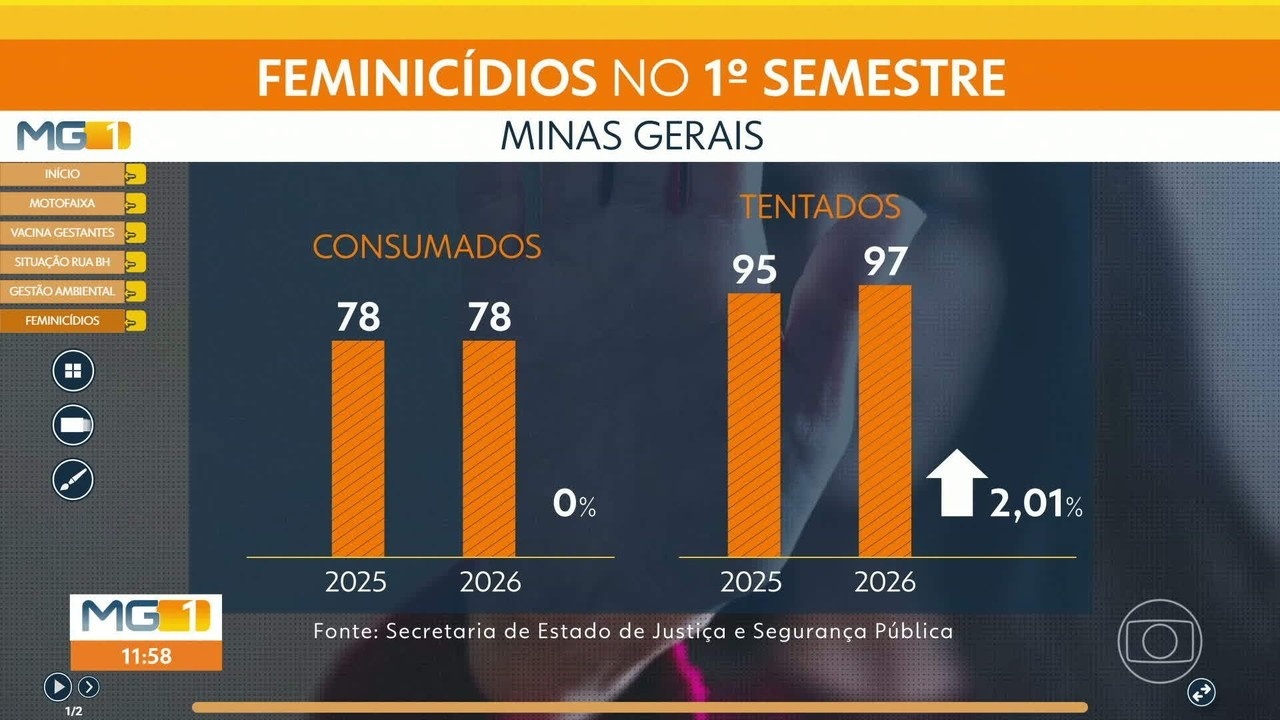 Feminicídios em Minas Gerais: Estagnação Alarmante e Crescimento das Tentativas Desafiam Políticas de Segurança