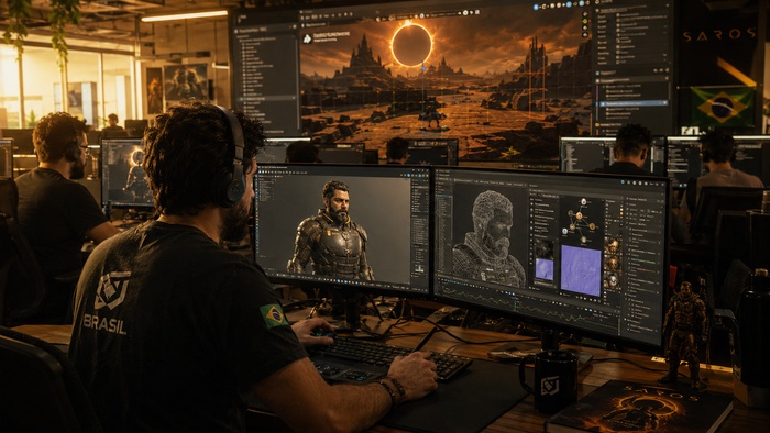 A Complexa Rede do Desenvolvimento de Jogos AAA: O Papel Oculto do Outsourcing e a Singularidade Brasileira